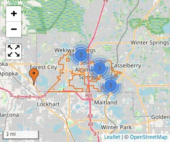 Area schools map